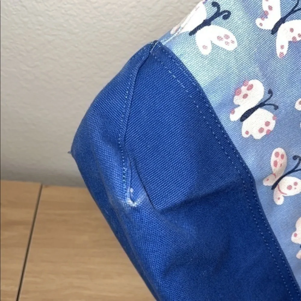 NOT FOR SALE Pottery Barn Kids Blue Butterfly Print‎ Cotton Canvas Tote Bag